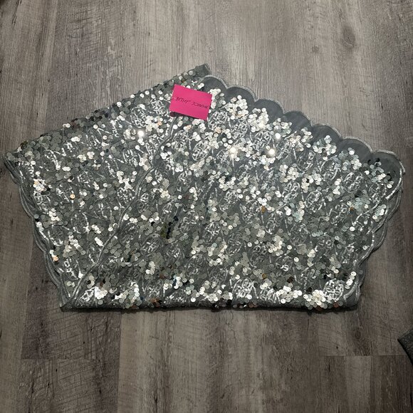 Betsey Johnson Solid Scarves & Wraps for Women for sale | eBay NWT Betsey johnson gray sequin shawl wrap scarf